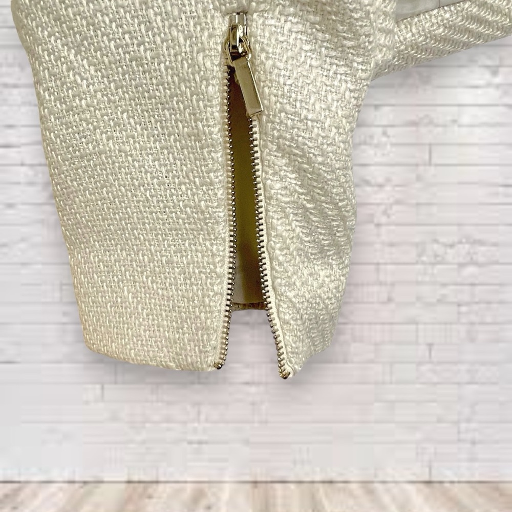 Lane Bryant Cream Tweed Moto Jacket Size 26 NWT - Picture 6 of 11